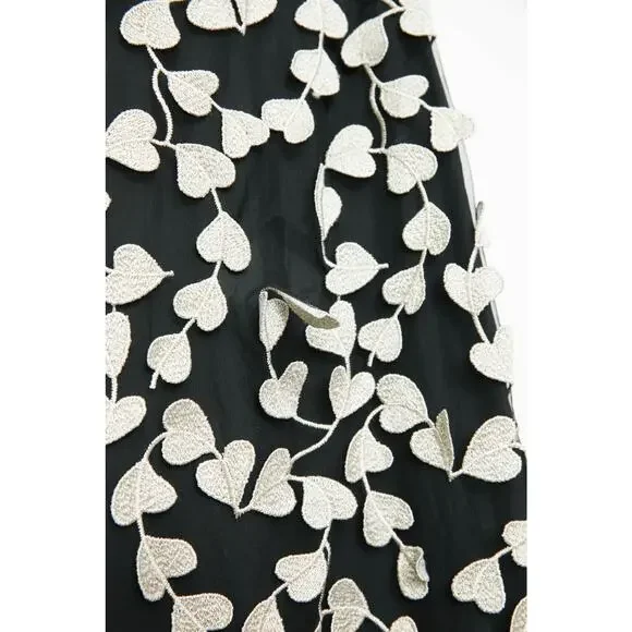 Shoshanna Black and White Chiffon Liberty Dress Size 2 - Picture 9 of 10
